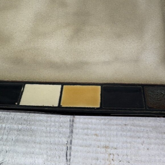 Home Trends MOSAIC TILE Multicolor Blocks Rim Beige Square Salad Plates Set of 4 - Picture 16 of 16